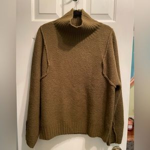 Target Universal Thread olive green mock neck sweater